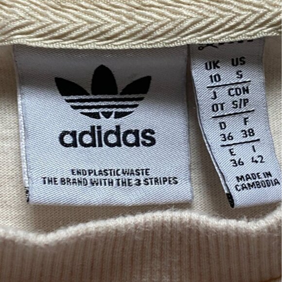 Adidas Originals Women's Adicolor Split Trefoil T-Shirt-Neutral Colors-Size S - Picture 4 of 8